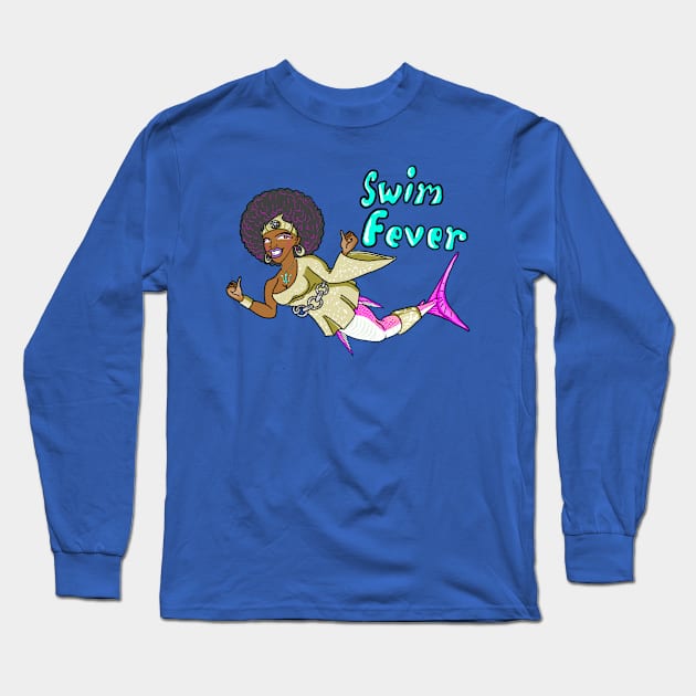 Swim Fever Long Sleeve T-Shirt by Halloran Illustrations